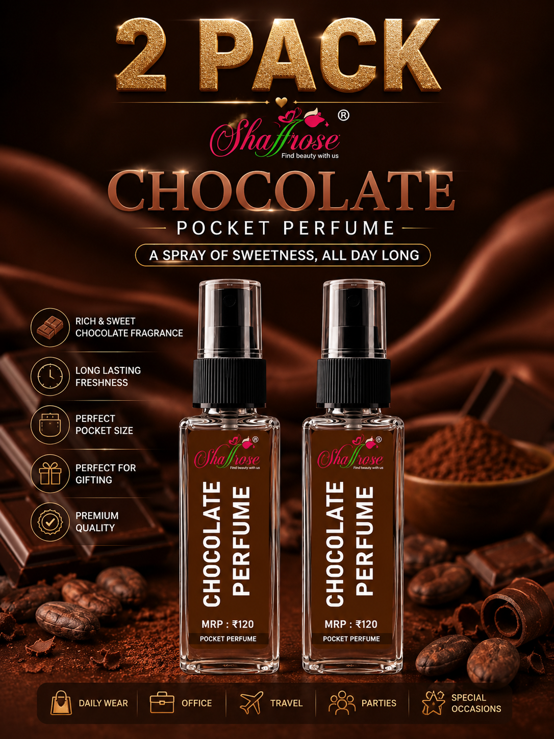 Chocolate Pocket Perfum 2 Pack